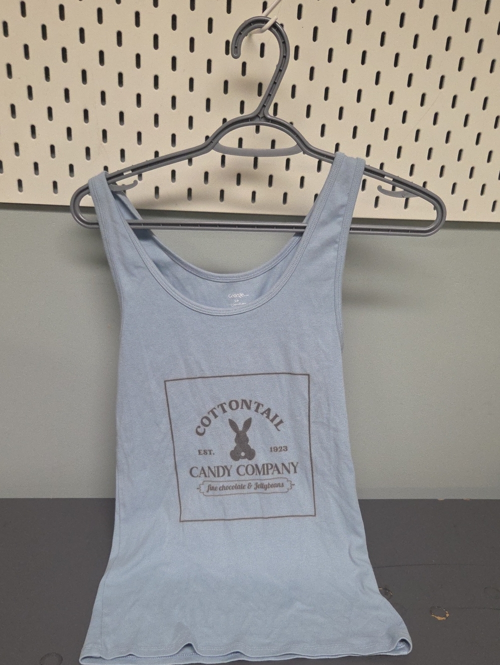 George Light Blue Graphic Tank Top
